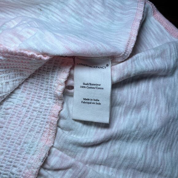 LoveShackFancy Norna Tie Shoulder Ruffle Smocked Floral Mini Dress Ballet Pink M - Picture 7 of 7